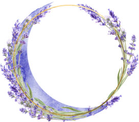 Watercolor lavender wreath