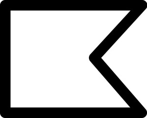 Obraz premium flag vector outline sign