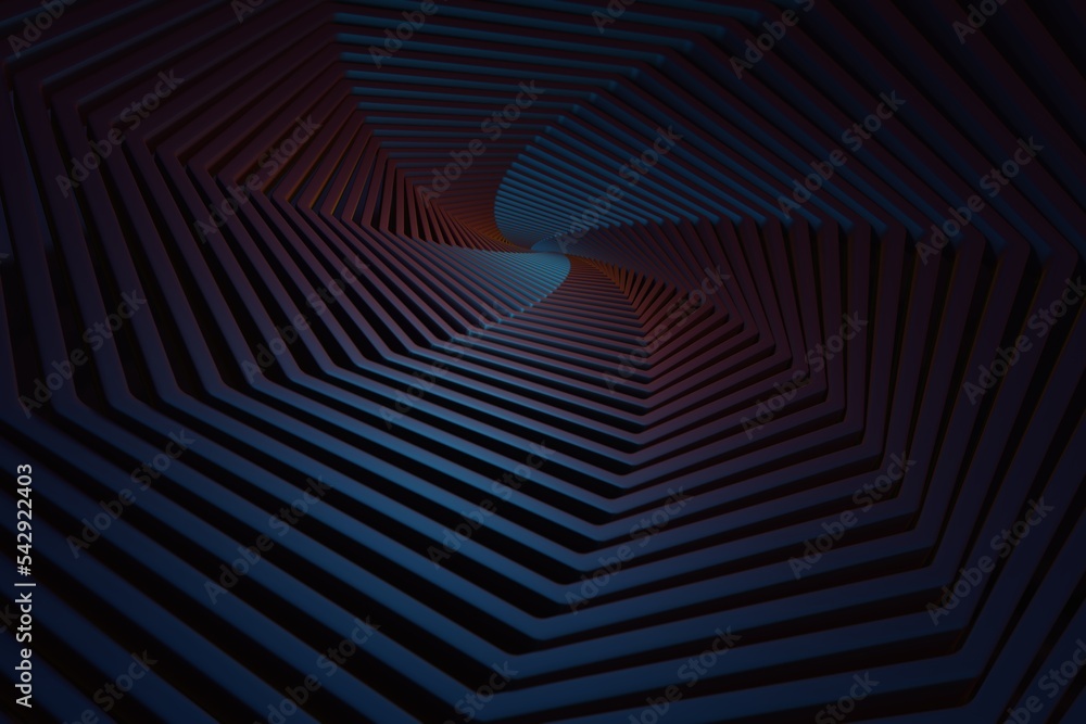 Fototapete wonderful abstract colourful geometric ratio background. starburst dynamic wave. 3d rendering illust