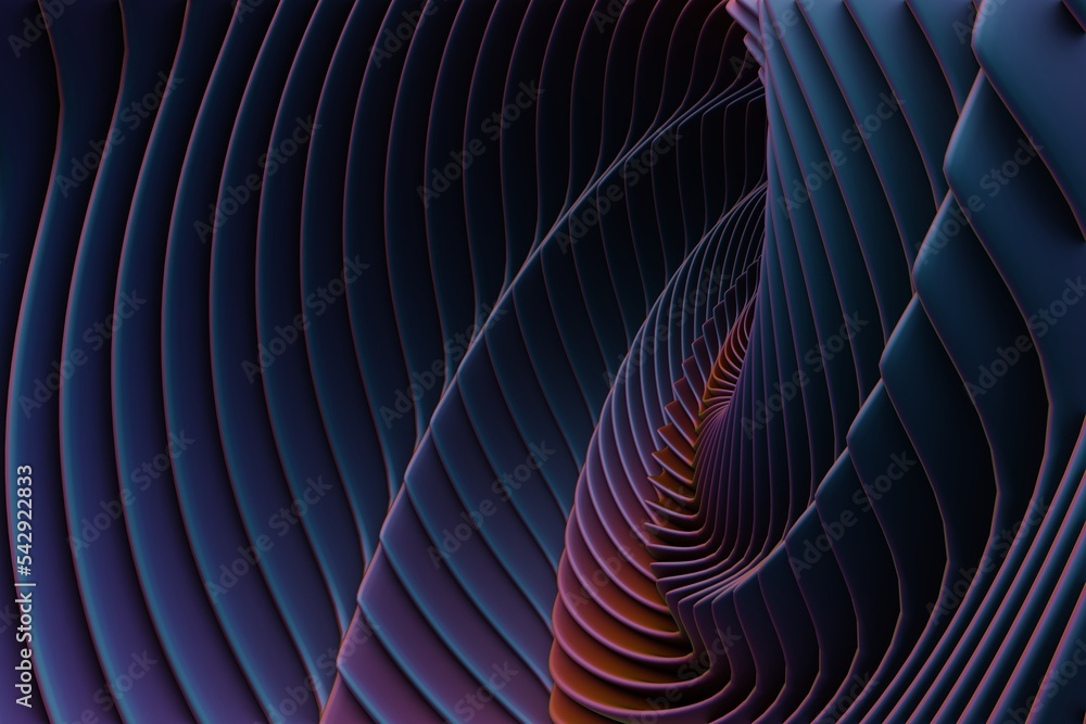 Poster Wonderful Abstract colourful swirls modern   background. Starburst dynamic wave. 3d rendering illustration  Background pattern for design.