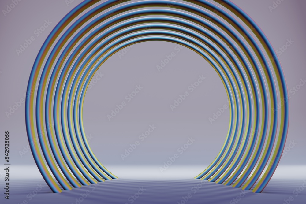 Poster abstract scene background. product presentation, mock up. geometric shiny swirl background. starburs