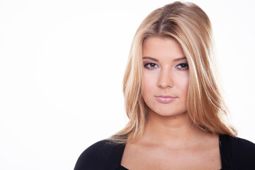 Naklejka premium portrait attractive blonde woman