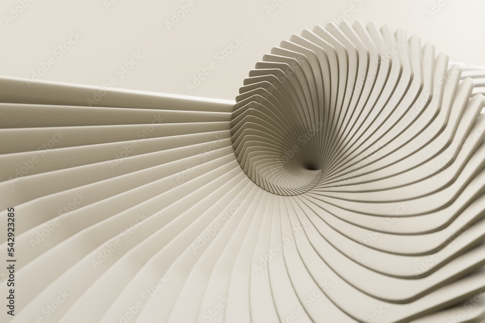 Aufkleber Wonderful  abstract luxury  design background. Trendy white gradient shapes. Liquid curve shape in motion. 3d rendering illustration Background pattern for design.