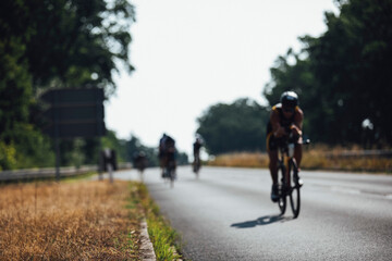 Obraz premium Triathlon Contest Cycling