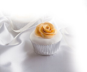 Rose gold cupcake for events and celebrations