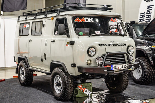 MOSCOW - AUG 2016: UAZ 452 presented at MIAS Moscow International Automobile Salon on August 20, 2016 in Moscow, Russia