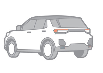 JAPANESE LIGHT SUV - VECTOR ILLUSTRATOR ON WHITE BACKGROUND - SPORTCAR_T127 : 542926452