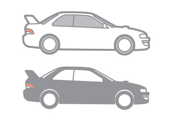 JAPANESE SPORTCAR - VECTOR ILLUSTRATOR ON WHITE BACKGROUND - SPORTCAR_T131 : 542926492