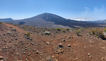 Piton de la fournaise sur l'île de la Réunion