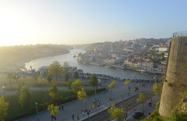 Porto, Portugal 10-20-2022 view from Gaia over the river douro to the old town center