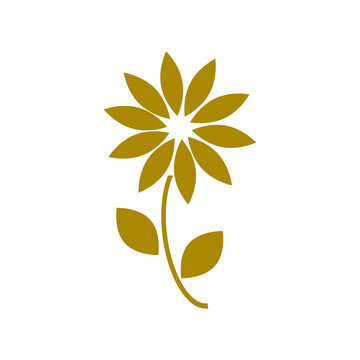 Flower  icon isolated on white background.