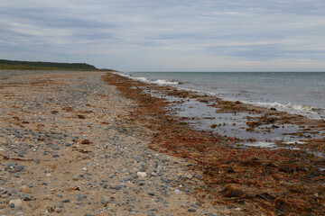 The beach at Ayres National Nature Reserve on the north coast of the Isle of Man.