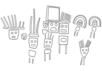 Big family - geoglyphs of the figures from Palpa lines