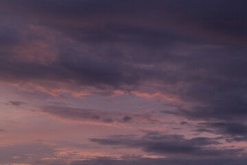Cloudy pattern on sunrise sky.