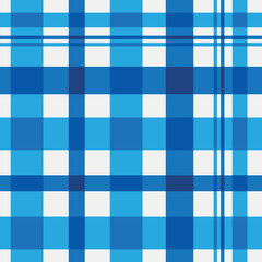 Vector background of textile ornament. Blue Plaid Pattern seamless pattern, tartan, wallpaper, gingham, check, abstract, tablecloth, blanket. Flat fabric design.