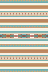 Ethnic boho geometric pattern. Mexican tribal ornament for rug, blanket. South Western design. Vector seamless pattern.