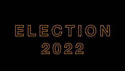 Fototapeta na wymiar USA Election 2022 text with flame effect