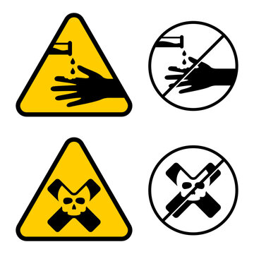 Non-corrosive and no harmful components signs