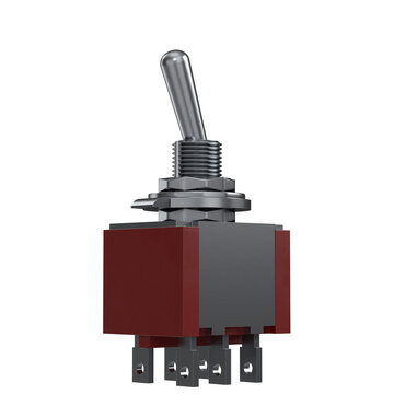3d rendering illustration of a double pole double throw switch