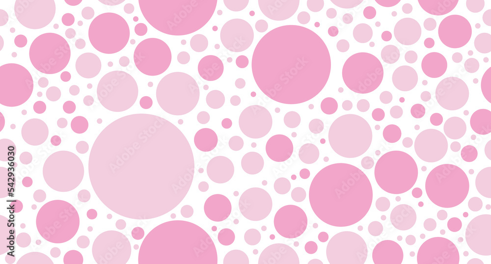 Poster seamless polka dot pattern. vector repeating texture. polka dot with color pastel background. pink p