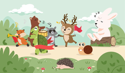  the hare and the tortoise run at forest © focus_bell