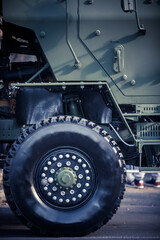 Big military vehicle wheel