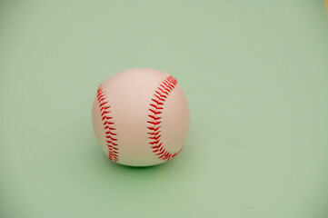Close up shot of isolated baseball with copy space