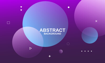 Abstract blue and purple background with circles. Vector illustration