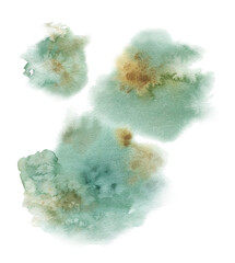 Watercolor vintage turquoise background. Retro underwater texture for creative design