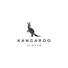 Fototapeta premium Kangaroo geometric logo design template