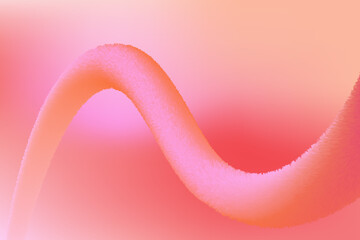 Abstract 3d shape. Vector background with curved futuristic object. Curvy wave flow.
