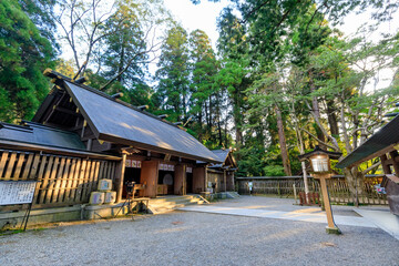 秋の天岩戸神社　宮崎県高千穂町　Amano Iwato Shrine in autumn. Miyazaki Prefecture...