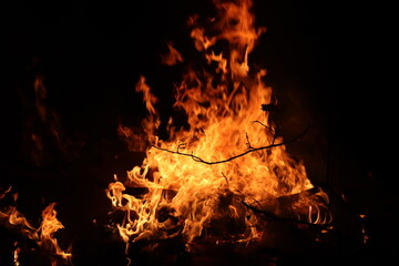 Bonfire in the country