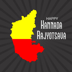 Vector illustration of a Background for Karnataka Formation Day, Kannada Rajyotsava.