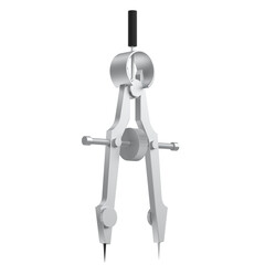 Naklejka premium 3d rendering illustration of a drafting compass