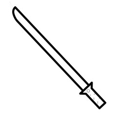 illustration of a sword. Vektor