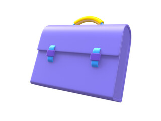 Office briefcase icon isolated 3d cutout
