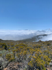 Paysage de montagne sur le chemin du grand Bénare, ile de la Réunion