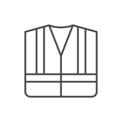 Reflective vest line outline icon