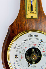 Closeup of an old barometer