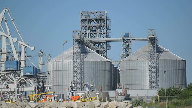 Cereal warehouse and agro-processing and manufacturing plant for processing and silver silos for drying cleaning and storage of agricultural products, flour, cereals and grain.