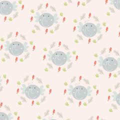 Seamless pattern with cute animal cartoons perfect for wrapping paper and decoration