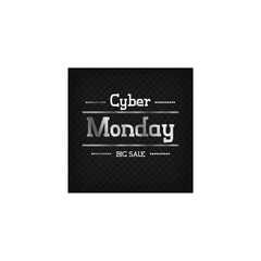 Cyber Monday sale website display with hang tags png promotion. Png of neon lights Cyber Monday sign with digital illuminated wave, particles and lens flare light effect.