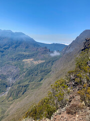 Vue sur le Piton des neiges sur l'île de la Réunion