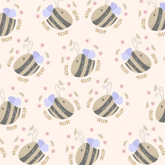 Seamless pattern with cute animal cartoons perfect for wrapping paper and decoration