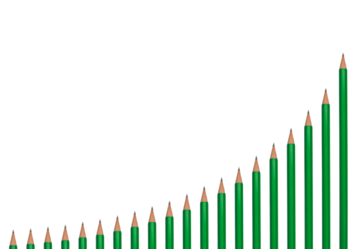 Pencils in the form of exponential graphics