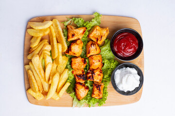 Shish Taouk with Fries