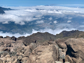 Sommet du mont Bénare sur l'île de la Réunion