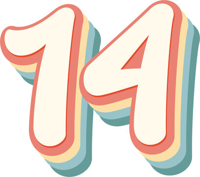 number 14 clipart