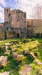 Main facade of the old Romanesque monastery
